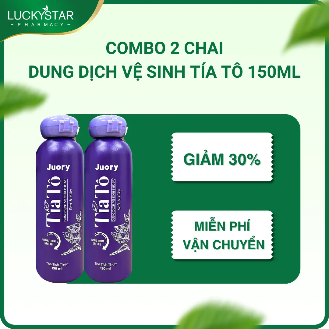 [ COMBO 2 CHAI ] DUNG DỊCH VỆ SINH PHỤ NỮ JUORY LUCKY STAR - Nữ Women ( Có Che Tên Sản Phẩm ) Trà Tea