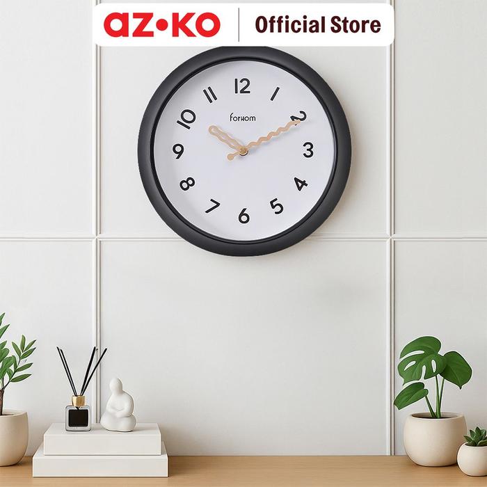 Gambar AZKO Forhom 30 cm Lune Noire Jam Dinding - Hitam Wall Clock Jam Tembok Dekorasi Dinding dari AZKO ID Kota Administrasi Jakarta Selatan Tokopedia