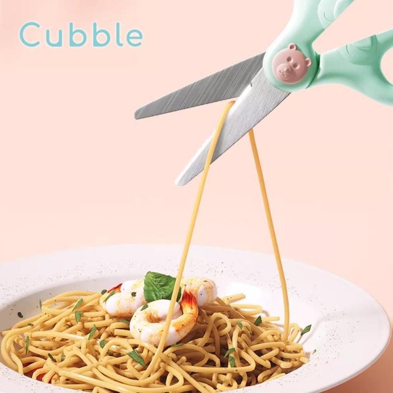 Cubble Little Bear Ceramic Food Scissors / Stainless Steel Food Scissors with Case, Cover, Safety Lock for Food Prepare Kitchen Blade Kitchen Blade 6