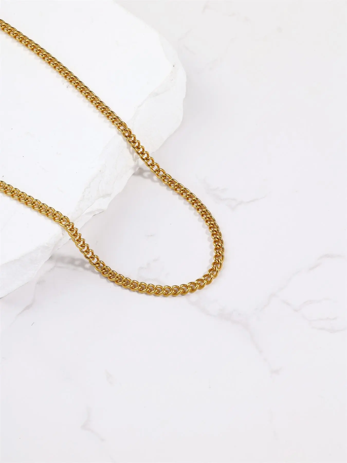 Elegant Stainless Steel Chain Necklace, Fashion Accessories for Both Men & Women, Trendy Accessories for Party and Daily Life without Box