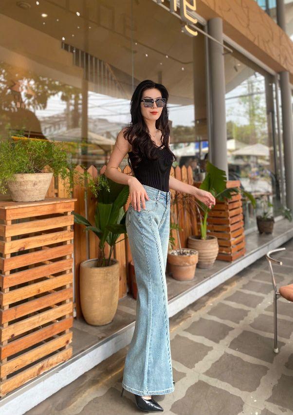 Product Introduction of [ MỚI ] QUẦN JEAN NỮ QC ỐNG LOE CẠP KIỂU SIÊU MỀM SIÊU CO GIÃN MẪU MỚI XUÂN HÈ 2025 5512 8