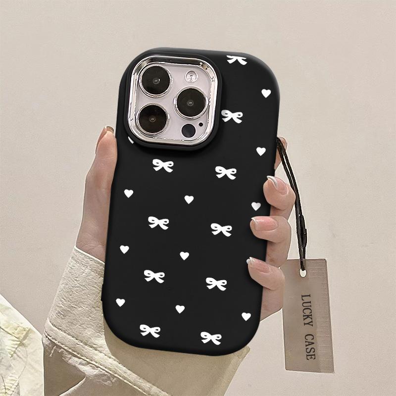 Product Introduction of Ốp Điện Thoại Thiết Kế Nơ Toàn Màn Hình Vui Nhộn, Thích Hợp Cho iPhone 14, 15, 11, 12, 13, ProMax, XS, XR, Xs Max, 7, 8 Plus, SE2020, 7, 8, Được Làm Bằng Silicon, Chống Sốc, Ốp Mềm 4