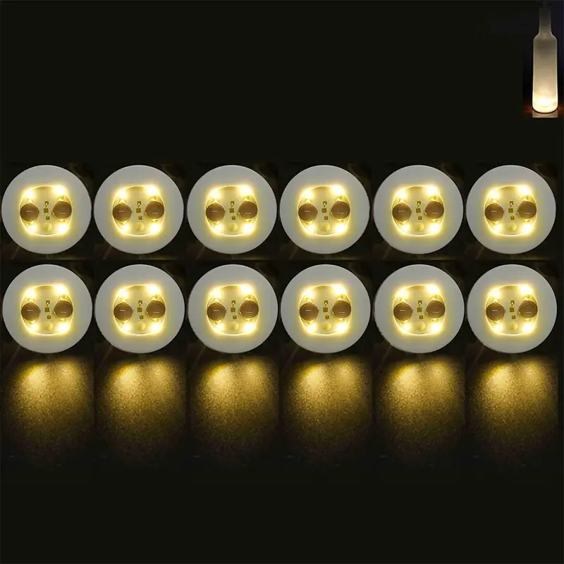 2pcs LED Wine Bottle Coaster, 3 Mode Decorative Bottle Light Coaster, Decor Light Placemat For Party & Bar 0