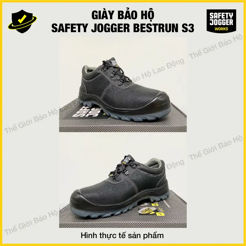 Giày Bảo Hộ Lao Động Safety Jogger Bestrun S3 Chống Thấm Nước, Chống Vật Nhọn  Đâm Xuyên, Chống Va Đập Mạnh, Chống Trơn Trượt, Chống Tĩnh Điện, Đế Ngoài Chống Dầu Và Nhiên Liệu 5
