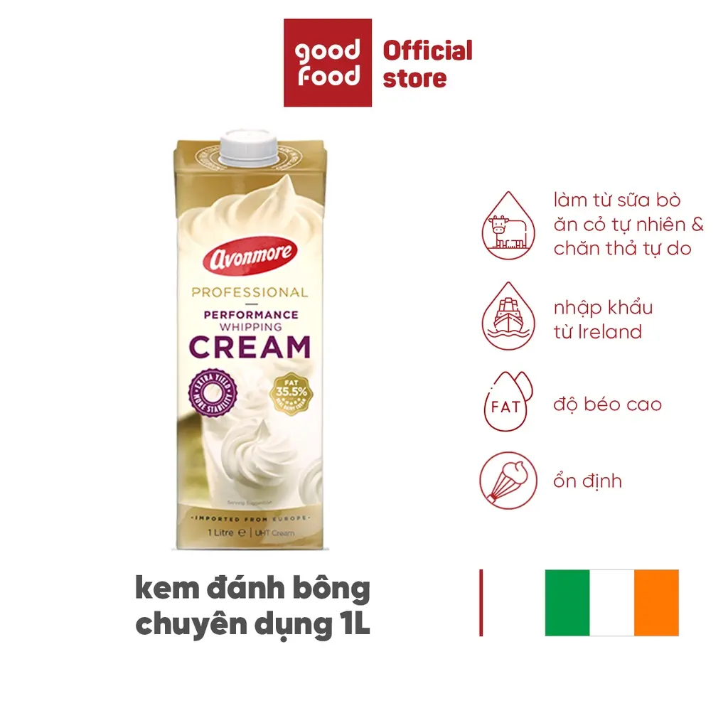 Whipping Cream Kem Đánh Bông Avonmore 35,5% béo - 1 hộp