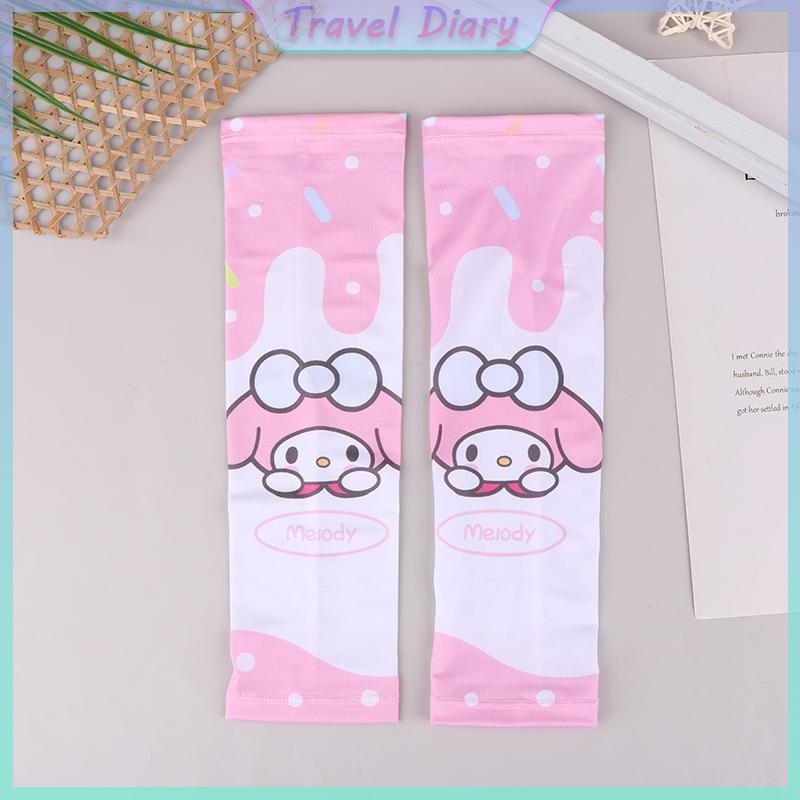 Product Introduction of Sanrio Anime Hello Kitty Kids Arm Sleeves Sun Protection Cooling UV Protection Sleeves Anti-Slip Ice Silk Arm Covers Gift 20
