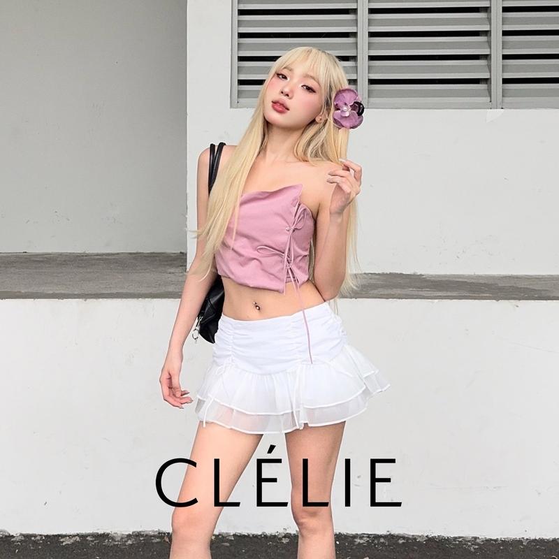 Chân váy ngắn rút nhún bèo 2 tầng | SAMMY SKIRT - CLÉLIE 