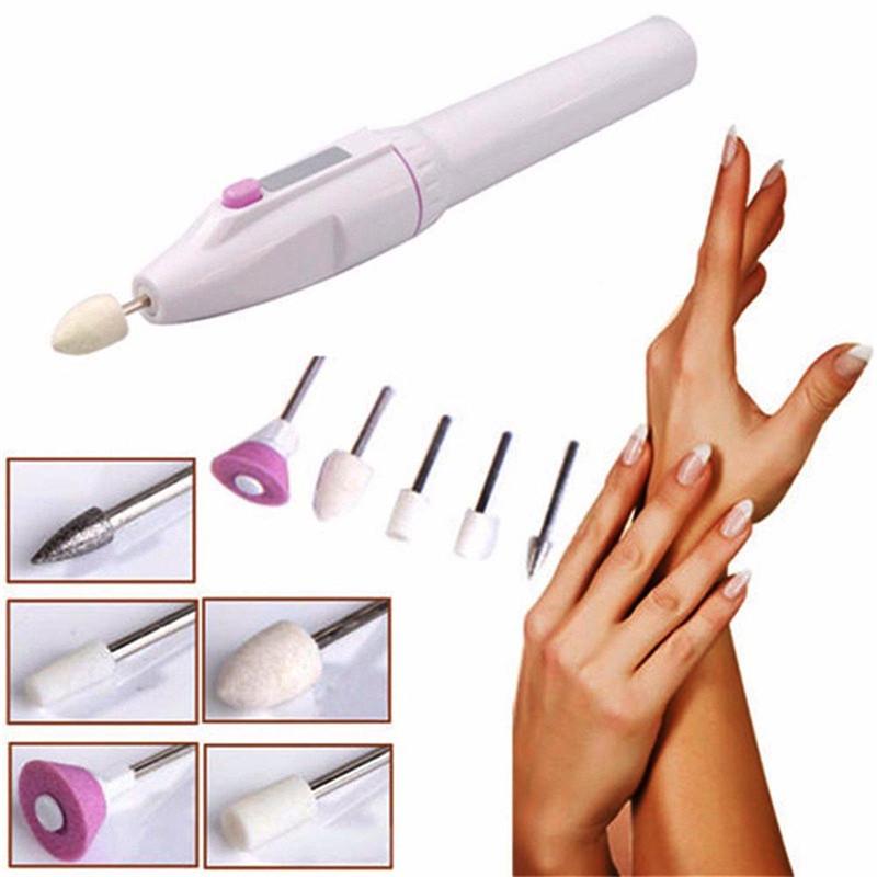 Product Introduction of 5 Bits Electric Nail File Drill Kit Tips Manicure Toenail Pedicure Salon Pen Shape Set Electric Manicure Nail Art File Beauty 2
