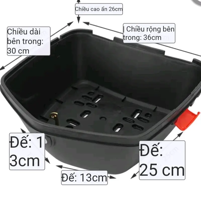 Thùng ( Cốp )  đựng đồ phía sau cho xe điện và xe máy - hot 2024 3