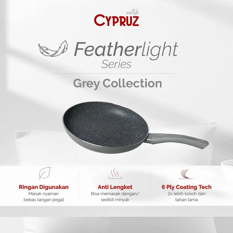 [SPECIAL KOKO PANCI] [COD] Cypruz Panci Susu 16cm Anti Lengket Sauce Pan Premium Featherlight Series Abu 16 cm Kitchenware 2