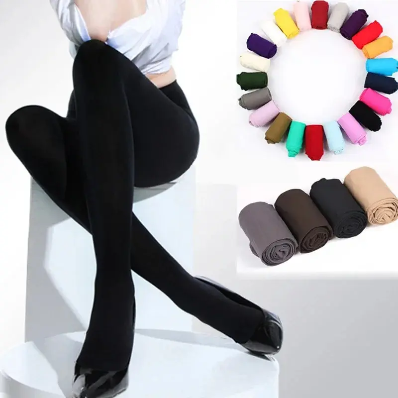 Women Black Sexy Tights Opaque Pantyhose 120D Seamless Winter Warm For Women Spring Autumn Stockings