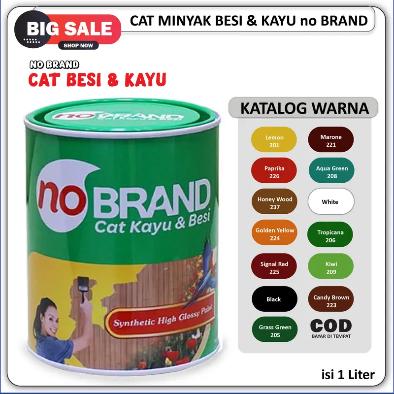 Cat Minyak Kayu Dan Besi Aluminium Alumunium Tembaga Pagar motor mobil jendela pintu rumah No Brand Anti Jamur Cepat Kering Tahan Lama Anti Karat Murah Paint 0