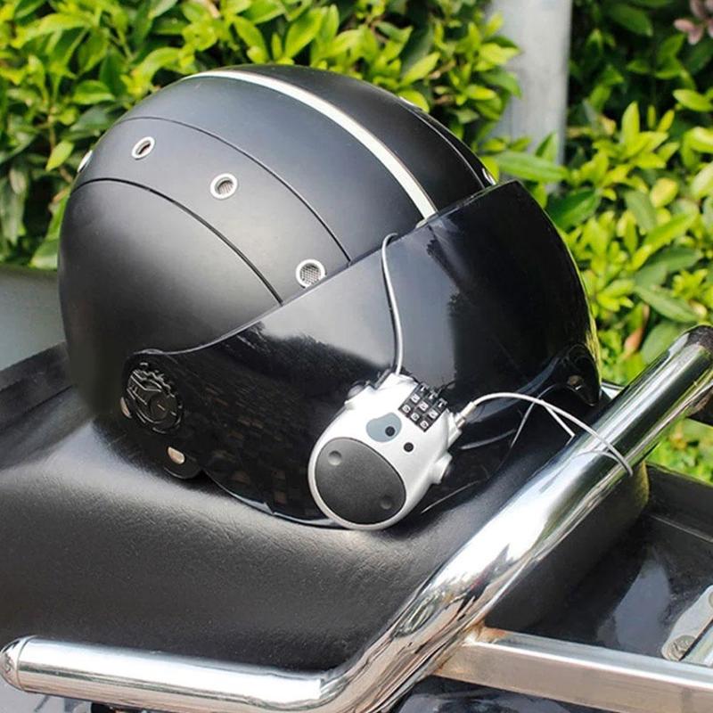 Product Introduction of Steel Wire Retractable Cable Lock for Motorcycle Helmets with Code Combination Security S3Y8 25