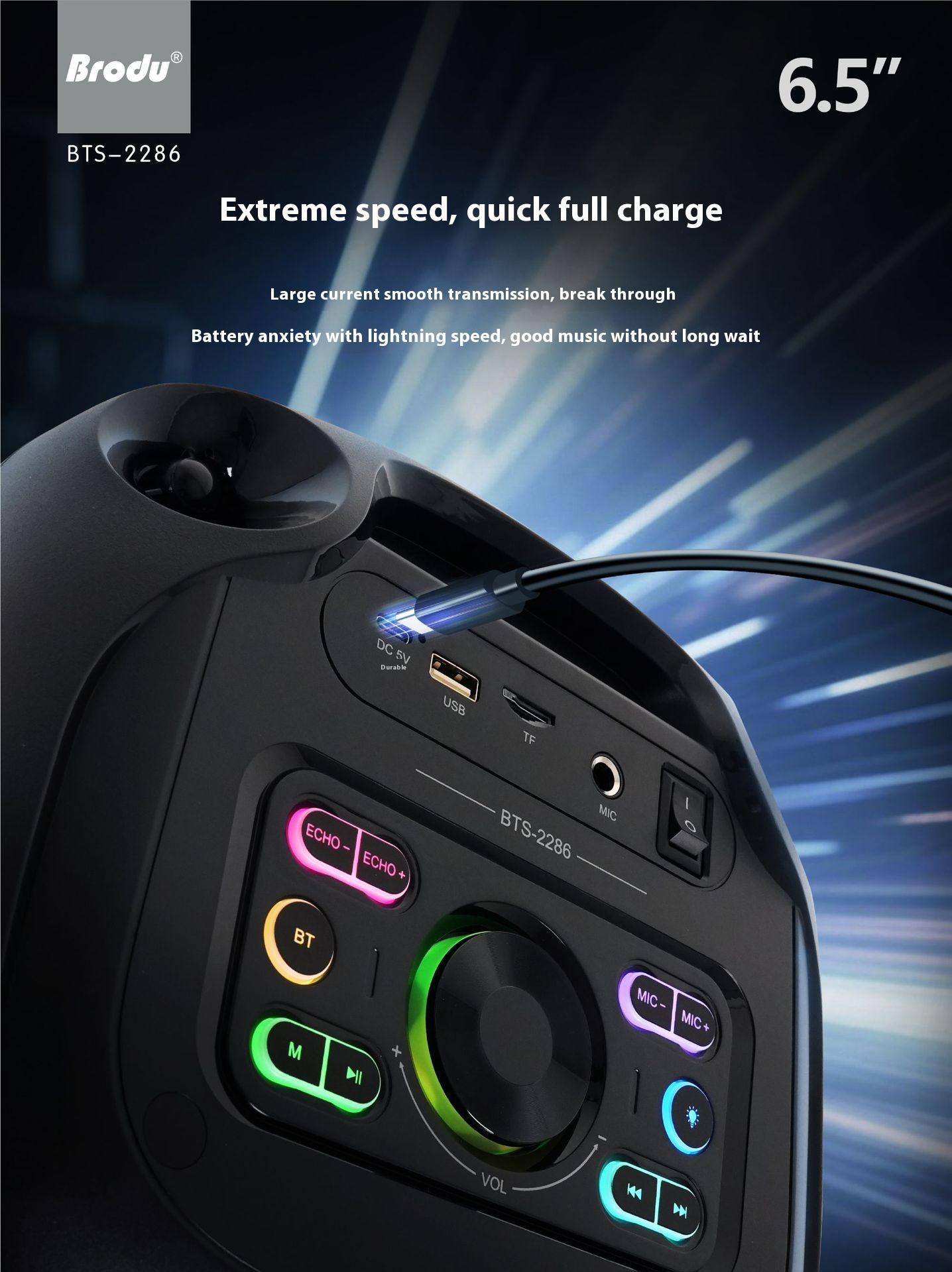 1000W BRODU BTS 2286 Bluetooth Karaoke Speaker ikaraoke box ...