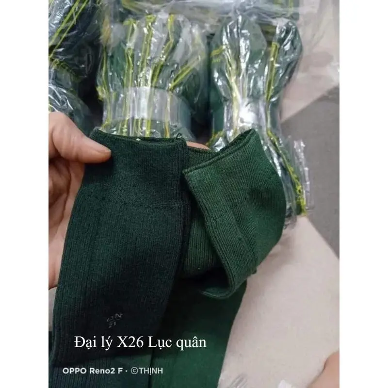 Tất cao cổ màu xanh rêu hàng chuẩn QN loại 1 2