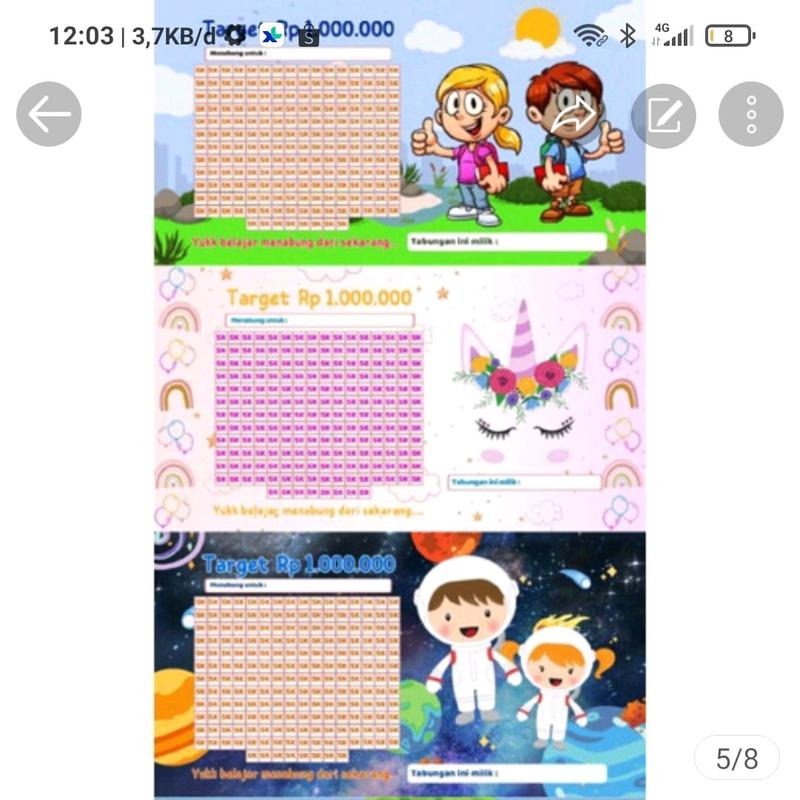 6 pcs souvenir celengan tinggi 14 cm diameter 8cm Anak-anak 3