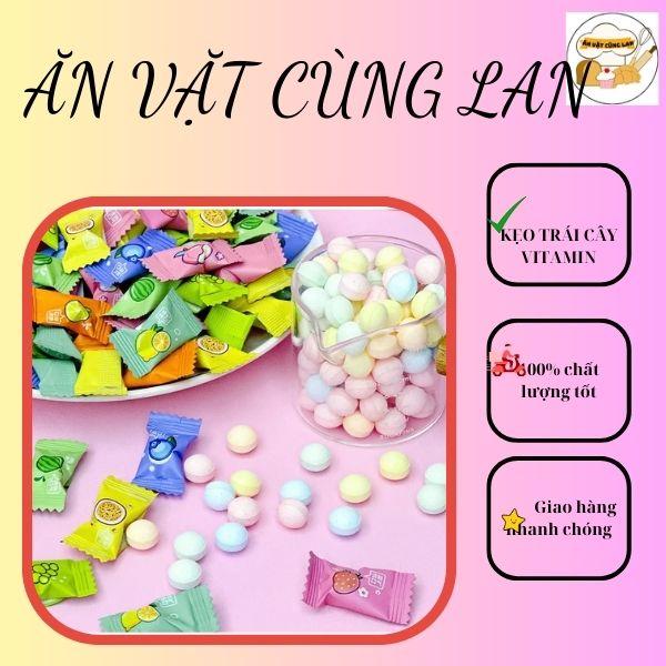  10 viên Kẹo ngậm trái cây mix vị Vitamin C không dường Ít chất béo Ăn Vặt Candy kẹo  vitamin 