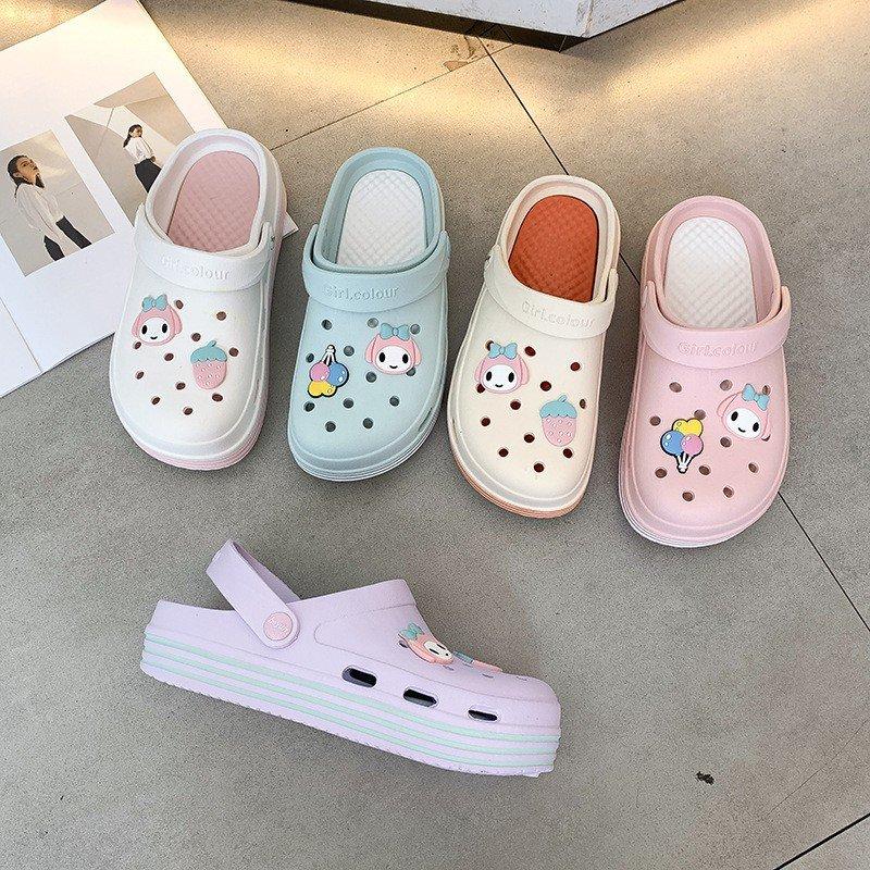 dép sục y tá Dép sục chống trơn trượt dép sục y tá kèm sticker Nam Đế Bằng DéP