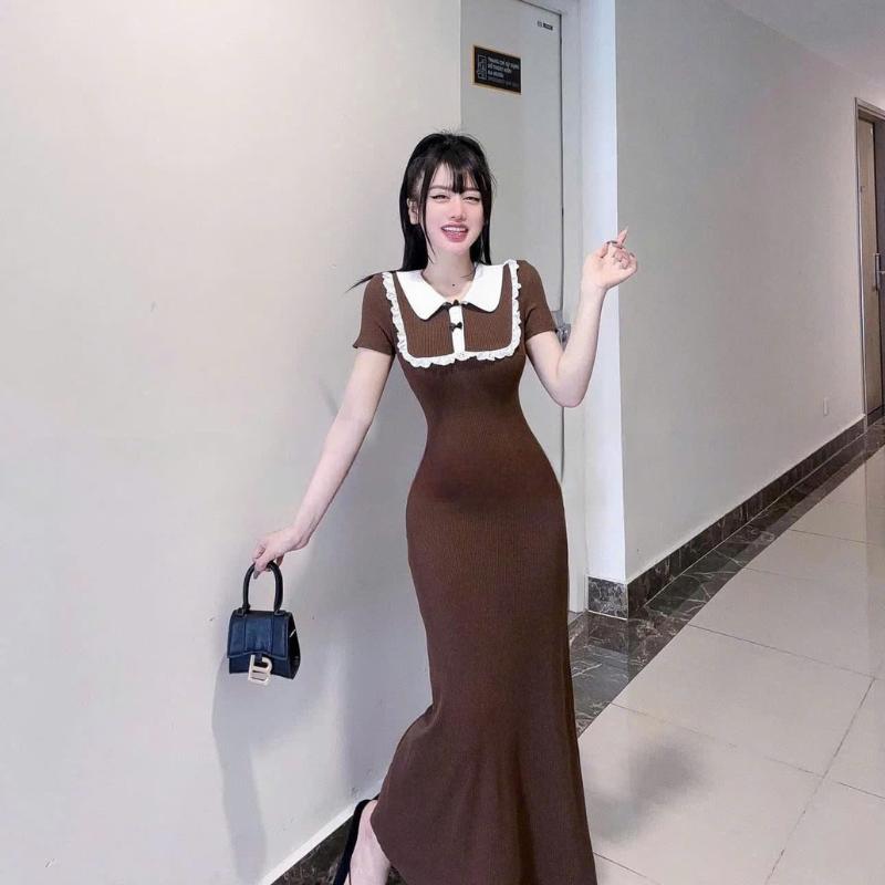 Product Introduction of Đầm Body Nữ Dáng Dài JACO D160 – Váy Ngắn Tay Viền Ngực, Thiết Kế Có Cổ Sang Chảnh Thanh Lịch 51