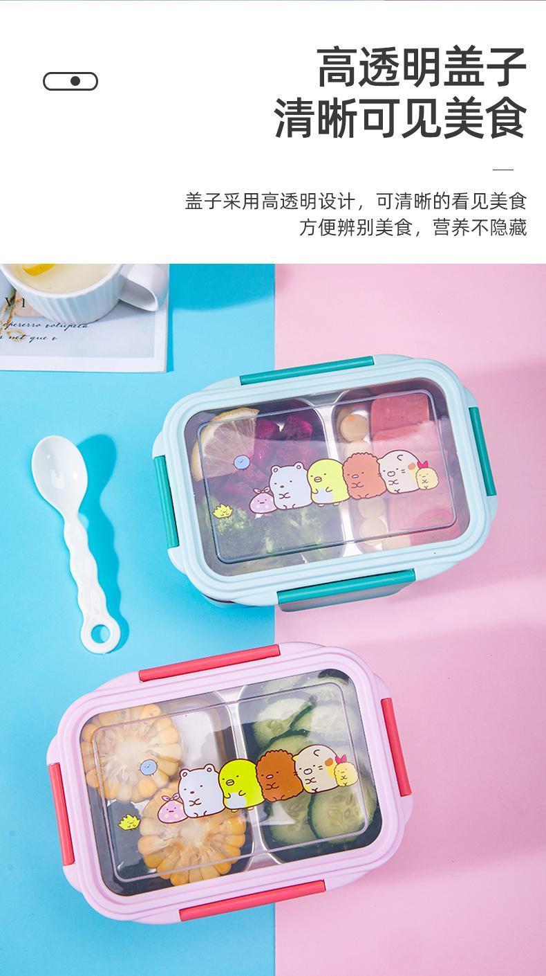 Product Introduction of 304 Stainless Steel Insulated Lunch Box for Students, Double Layer Compartment Bento Box, Office Workers' Lunch Separator Type, Canteen Meal Box 5