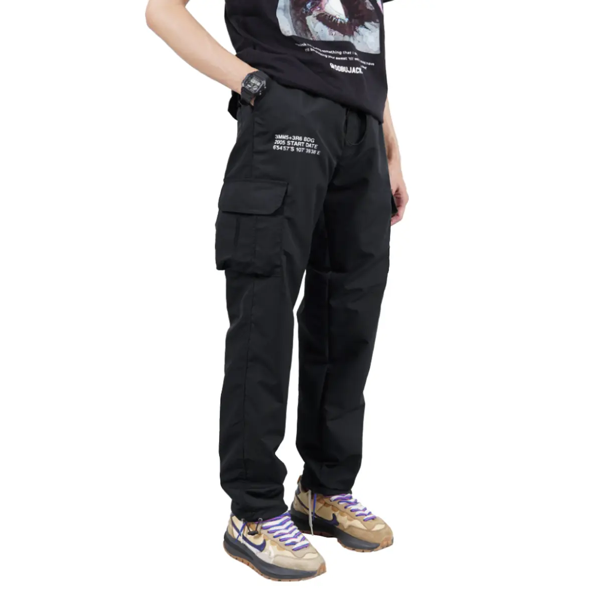 Dobujack Celana Floki Long Cargo Black