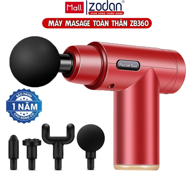 VỪA MỞ BÁN BH 2NĂM Máy mát xa cầm tay máy massage ZODAN ZB360 toàn thân 4 đầu thay thế 6 cấp độ BH 2 NĂM