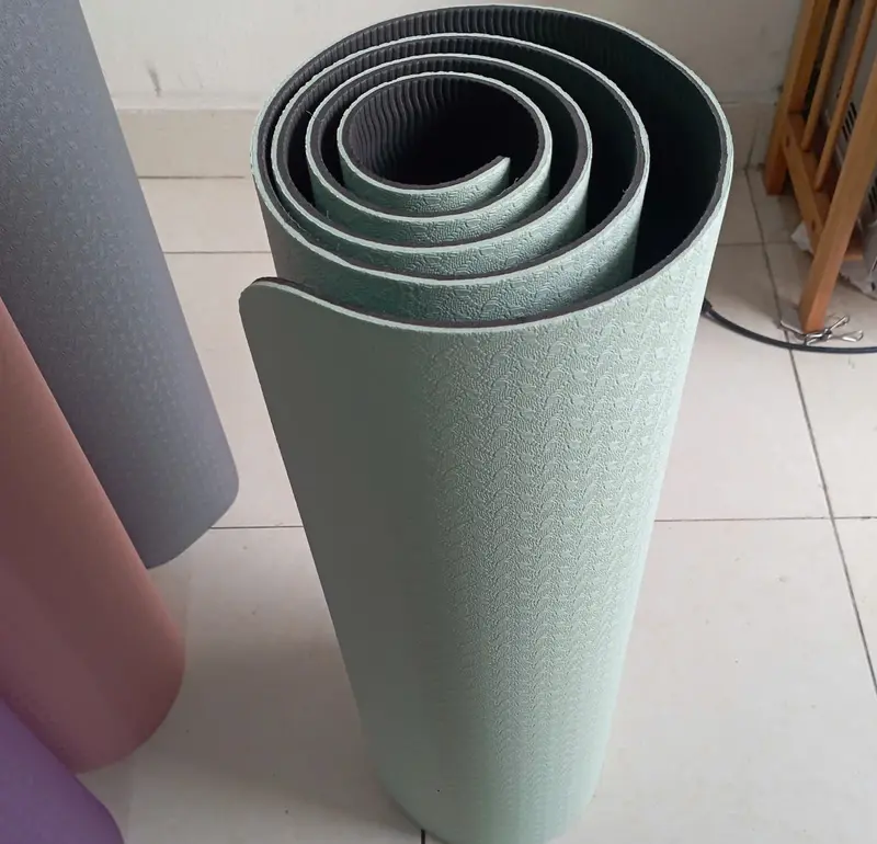 Thảm Yoga  2 mặt, đúc liền 2 lớp kt 180cm x 60cm dày 0.6cm 4