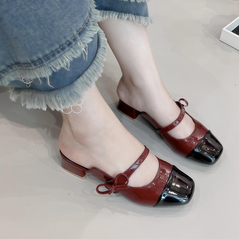 Giày Dép Sục Nữ Shoes thắt nơ xinh xắn cao 3P 3cm trẻ trung Xưởng Giày Bánh Bèo Shoes Dép Nữ  mã Depthatno