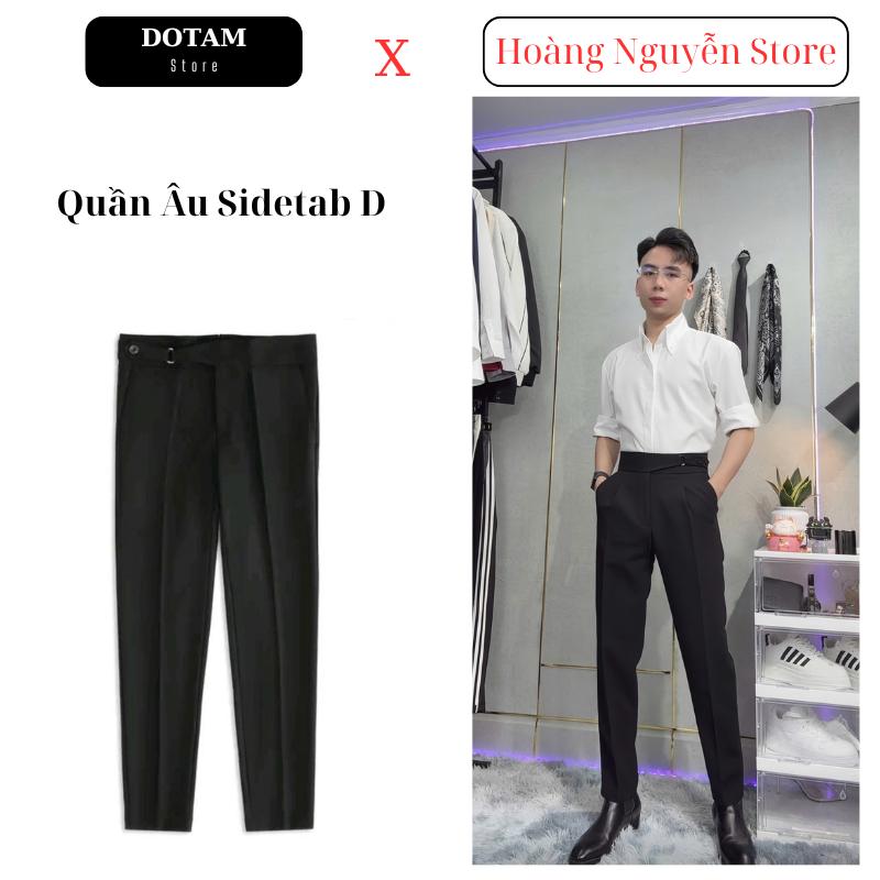 DOTAMSTORE x Hoàng Nguyễn Store Quần Âu Nam Cạp Cao Sidetab D Form Ống Đứng - DOTAMSTORE Menswear Pants