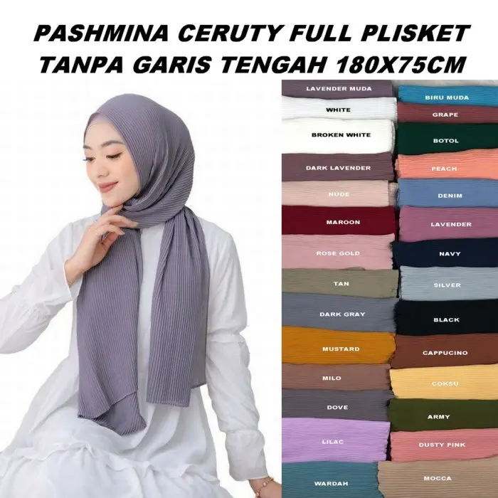 Hijab Pasminha Plisket Anak Remaja Muslim Nyaman