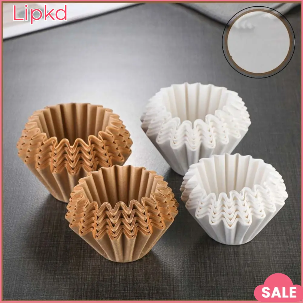 50pcs New 45mm/50mm Coffee Filter Paper Hand Brewed Coffee Wave Pattern Powder Bowl Filter White Brown Coffee Accessories Cake Filter Paper Coffee Filter