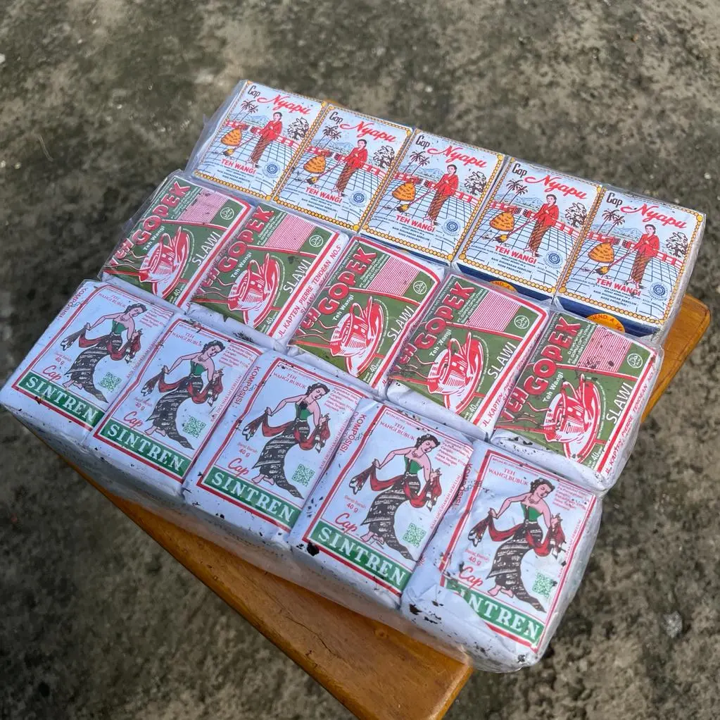 3 Slop Racikan Teh Tubruk Nyapu Sintren Gopek / Teh Solo 3 Press 40gram x 30 pcs / Indonesian Local Javanese Black Tea