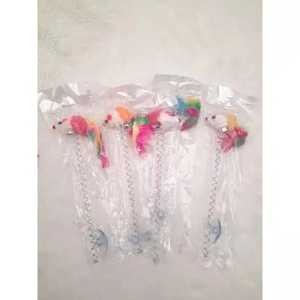Mainan Kucing Lucu Tempel | Spring Lonceng Tikus | Cat Toys 2