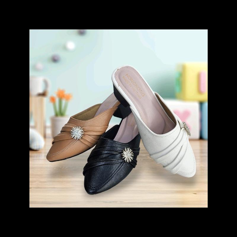 Sục gó 5 phân nơ nhiều bông mai chất da mềm êm shop Mỹ Lệ 779 guốc đế dép cao giày giay 7 dep banh depnuhottrend 2023 xinhlung xăng đan