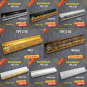 BATANGAN PIGURA UKIR  PANJANG 1 METER//BATANGAN ECER/LIS PLAVON// LIS PVC //LIS PROFIL// TYPE S05