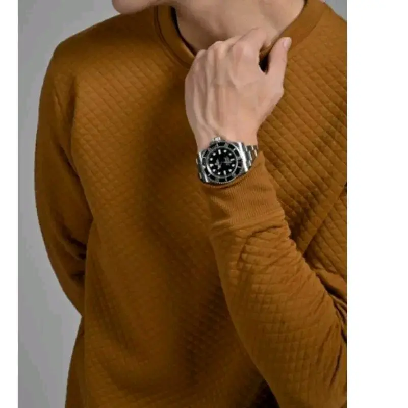 jaket compy crewneck jaket diamond knit jaket cowo cewe keren 100% original Panjang Pria Cowok Crew Neck Knitwear 0