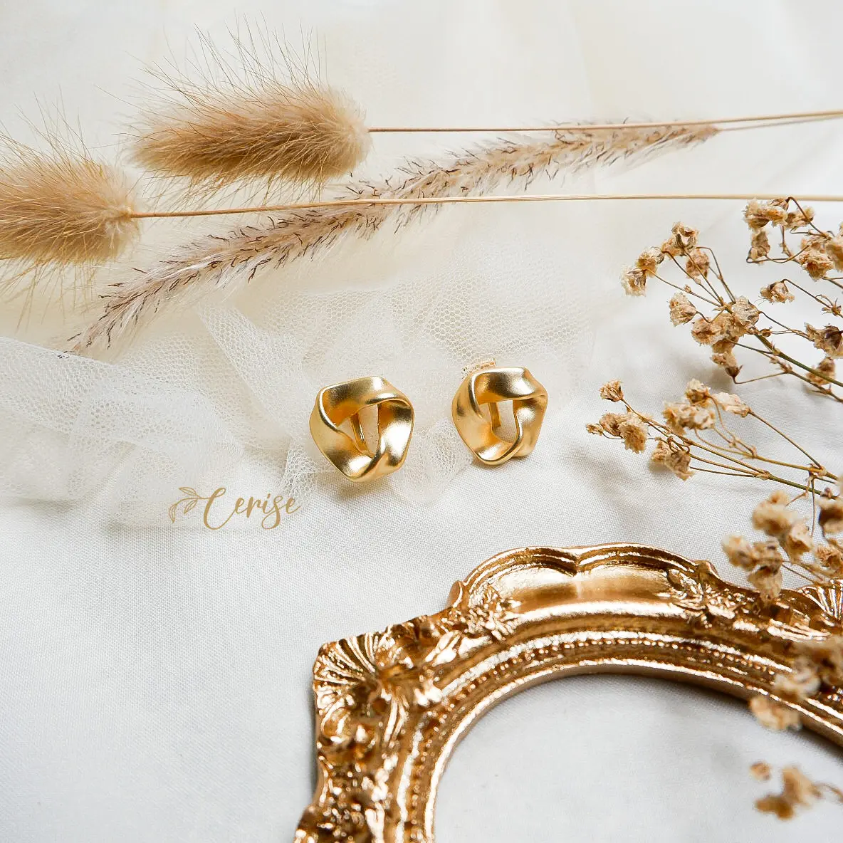 Brenda Earrings | Anting jepit retro korea tanpa tindik aksesoris wanita cantik