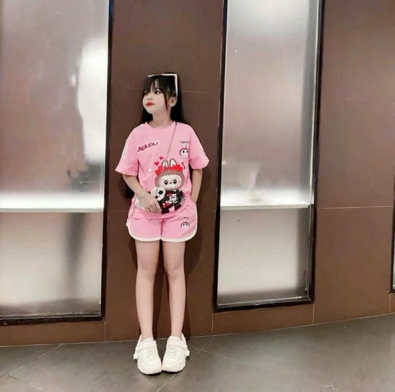 Đồ bộ bé gái MẪU LABUBU quần bơi E.C mùa hè đành cho bé gái sz 9- 44 kg quần áo bé gái mùa hè chất mềm mát thấm hút mồ hôi