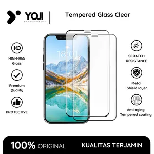 YOJI - Tempered glass Clear for iPhone 6 7 8 PLUS X XR XSMAX 11 11PRO 11PROMAX 12 12PRO 12PROMAX 13 13PRO 13PROMAX MINI 14 14PRO 14PROMAX