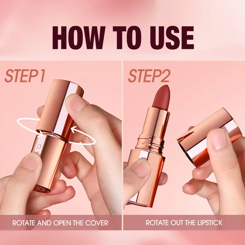 O.TWO.O Long-lasting (Need to Wait For Drying)Velvety Mist Texture Lock-in Makeup Technology Misty Kiss Lock Color Matte Lipstick Lipstik Glaze Gloss Kosmetik Liquid 7
