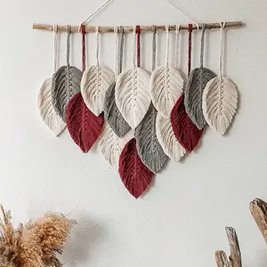 (READY STOK) macrame wall hanging sandiya-macrame daun estetik-dream cather daun-makrame daun-hiasan dinding daun