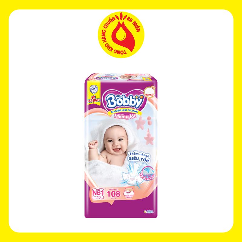 Bobby Miếng lót sơ sinh Newborn 1 - 108 miếng Cho Bé