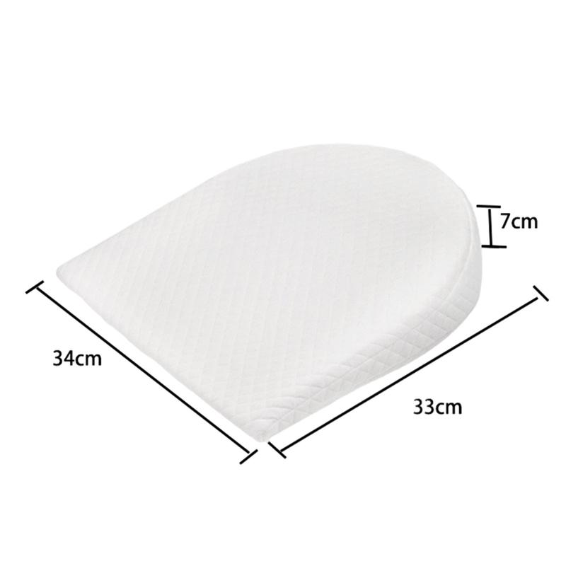 Product Introduction of Breathable Memory Foam Infant Wedge Sleeping Pillow Semicircle Head Wedge Cushion Prevents Spit Newborn Breastfeeding Pillow Pregnant Waist Support Pillow 0