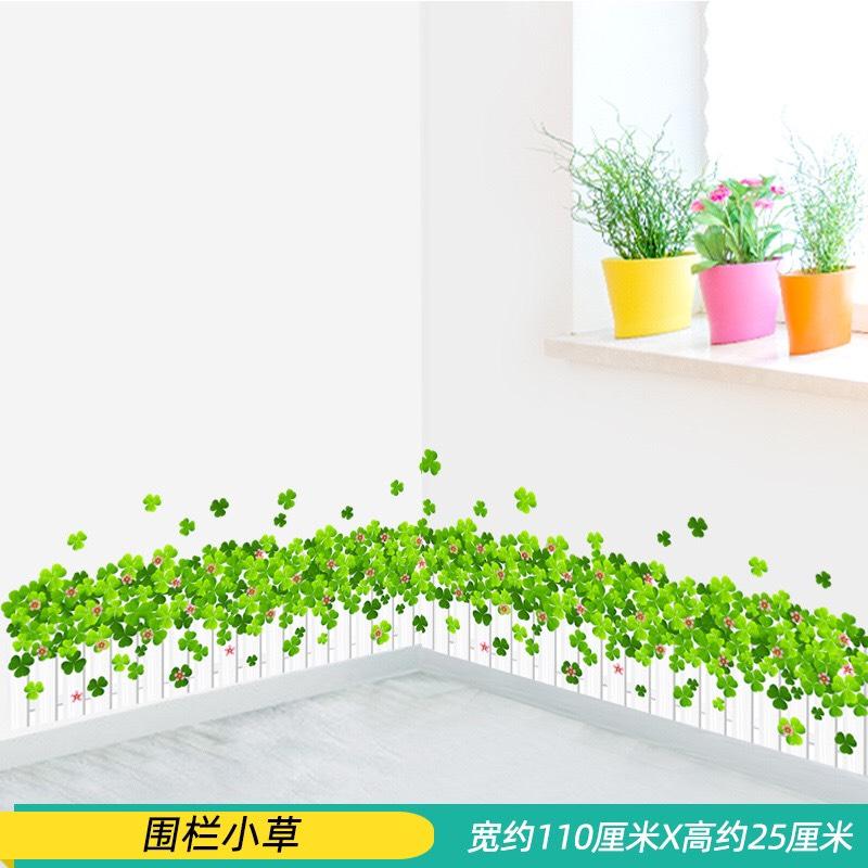 decal dán tường 3d, decal dán chân tường hoa 3d 5