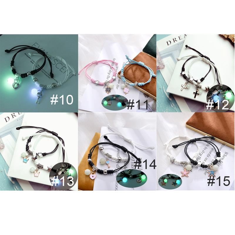 Product Introduction of สร้อยข้อมือเรืองแสง 1 คู่ แฟชั่น ทำจากโลหะผสม สร้อยข้อมือถักมือ เหมาะสำหรับเป็นของขวัญให้เพื่อน คนรัก รหัสผลิตภัณฑ์: #439525 33