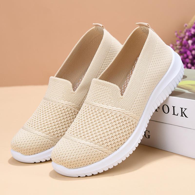 Product Introduction of Giày Nữ, Thiết Kế Đặc Biệt, Hàng Mới Về, Ngoại Cỡ, Chất Liệu Flyknit Thoáng Khí, Giày Đế Bằng, Thích Hợp Đi Làm, Bề Mặt Lưới, Mỏng, Phong Cách Đi Chơi 3