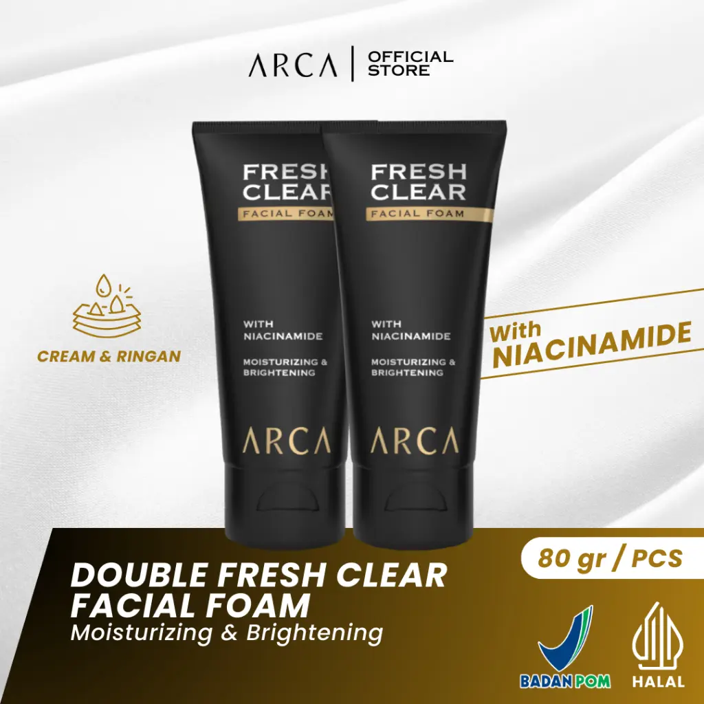[Double] ARCA Fresh Clear Facial Foam - Sabun Cuci Muka