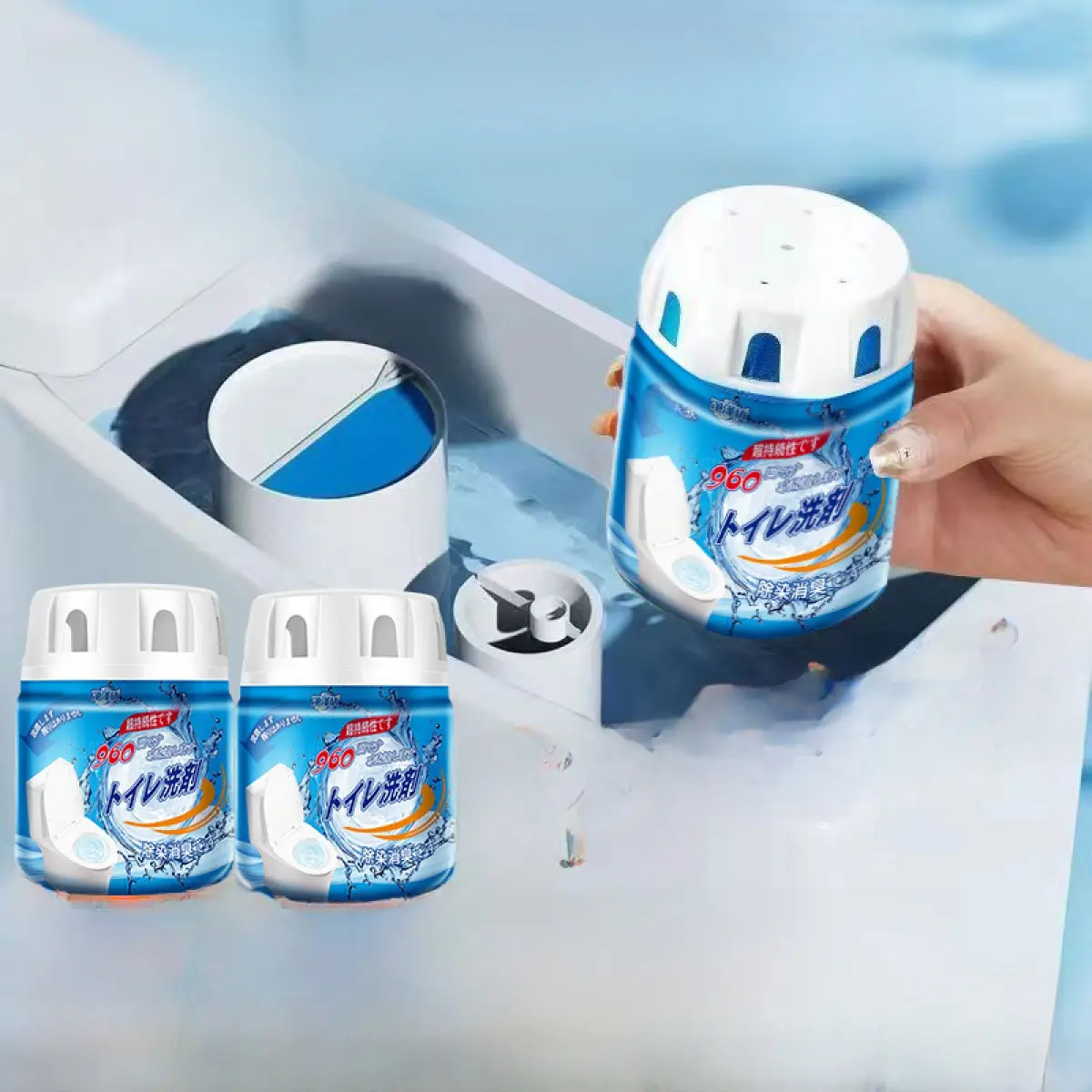 Brand licensing Automatic Toilet Cleaner 350G Antibacterial Ocean Breeze Aroma Powerful toilet deodorizer, long-lasting deodorizer, bathroom deod Ocean Breeze Aroma Ocean Breeze Aromaorizer, fresh odor perfume  scent cleaning  powder toilet  cleaners