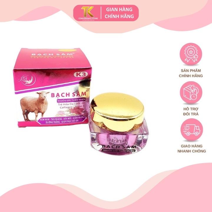Bạch Sâm Kem K3 Nám Tàn Nhang Đồi Mồi Giảm Nhăn Dưỡng Trắng 12g Dưỡng Ẩm Da Chính Hãng Cho Nữ