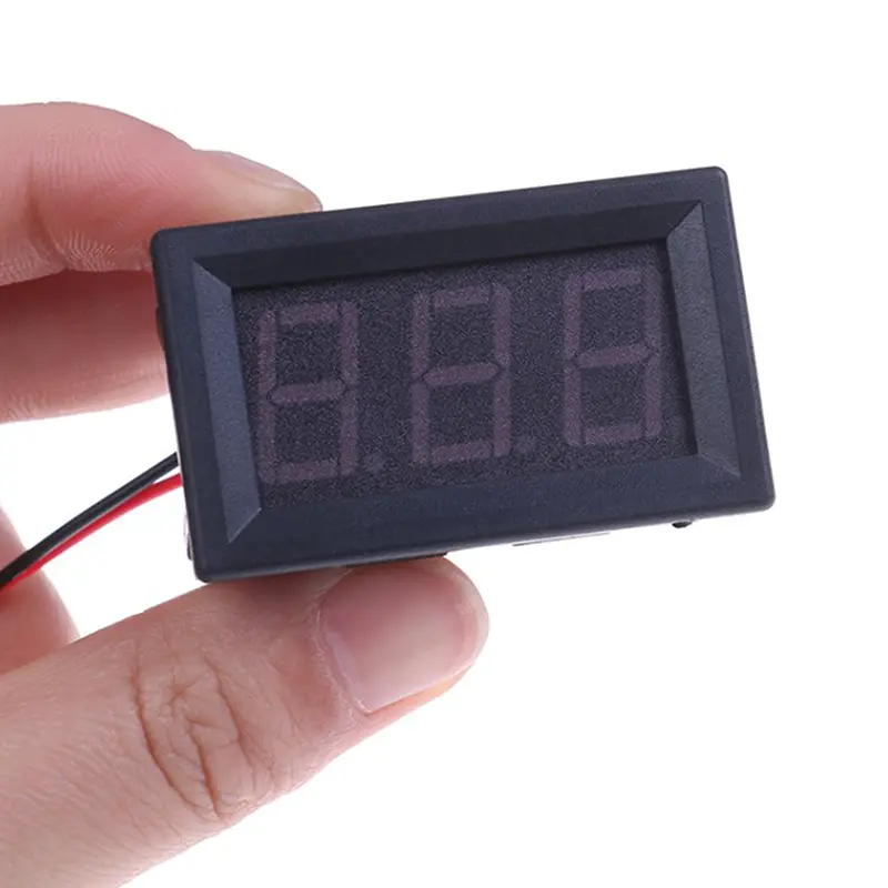 Vôn kế kỹ thuật số DC5V-120V, đồng hồ đo điện áp bảng điều khiển, màu đỏ /Xanh Biển/Xanh Lá cho ô tô và xe máy điện 1